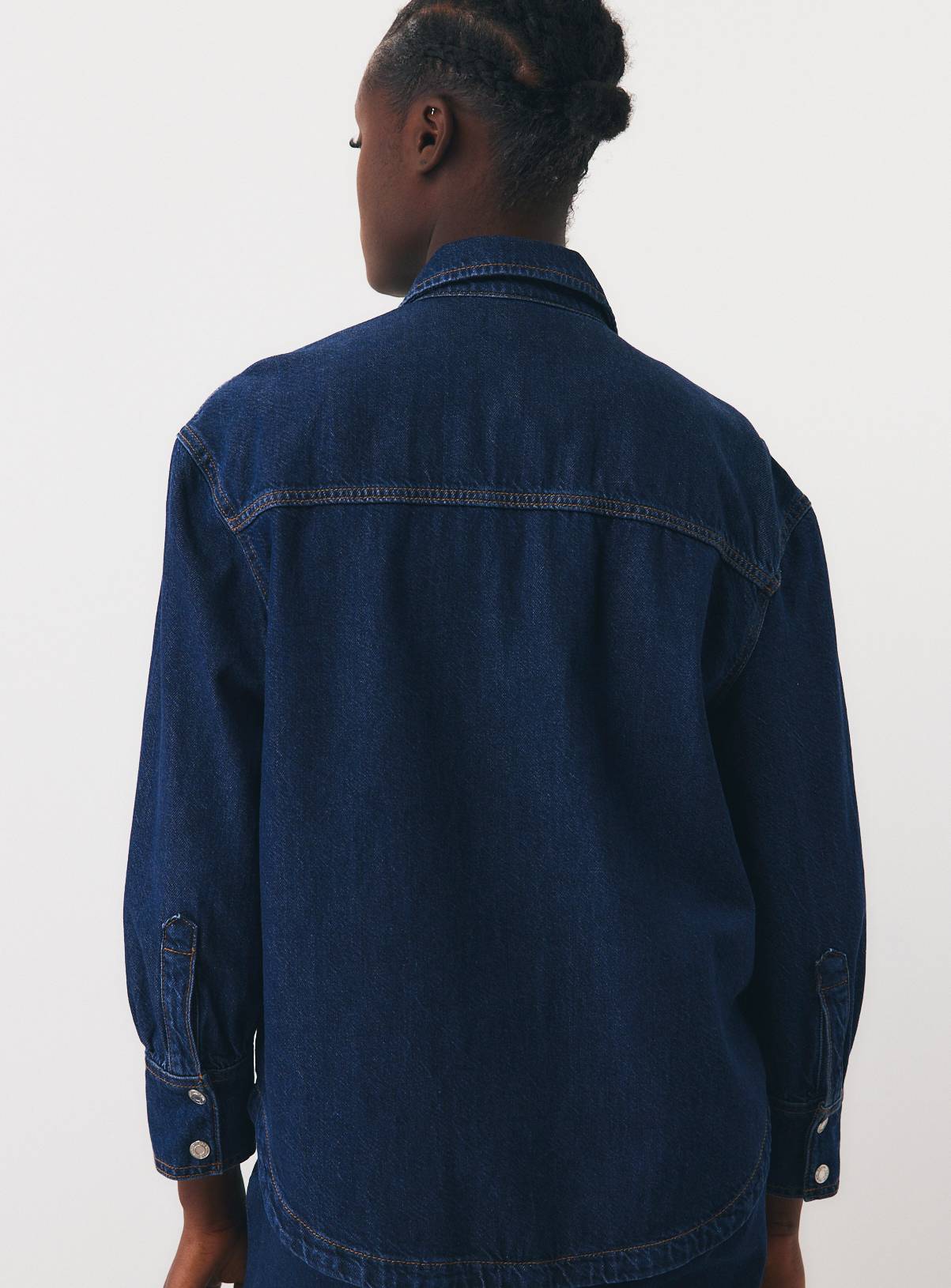 Dark Denim Relaxed Shirt 22 - Image 4